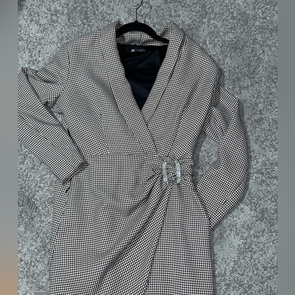 ZARA WRAP STYLE BLAZER DRESS - Picture 3 of 10